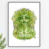 Green Woman Art Print