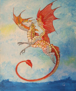 flying dragon painting
