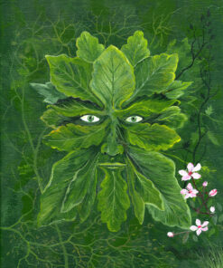 Apple Blossom Green Man print