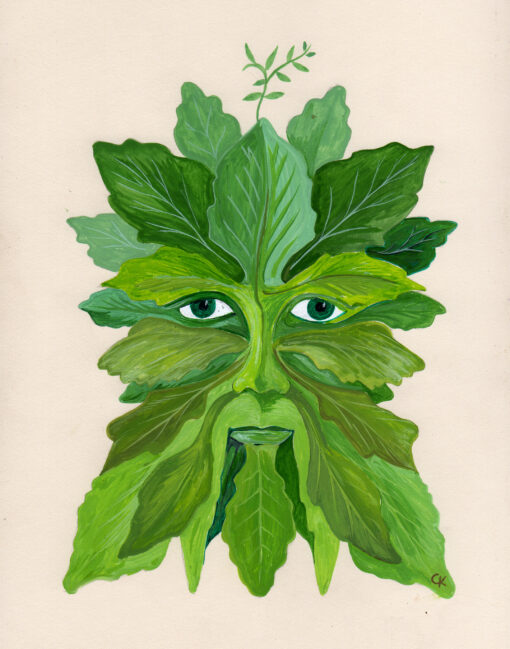 Ashican Green Man print